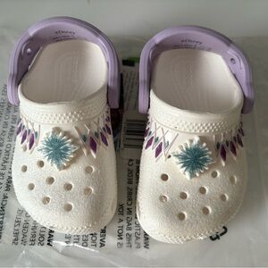Frozen Toddler Girl Crocs White/Purple 6C